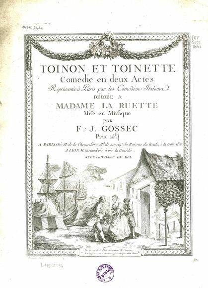 Toinon et Toinette (Desboulmiers / Gossec)