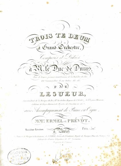 Trois Te Deum (Jean-François Le Sueur)