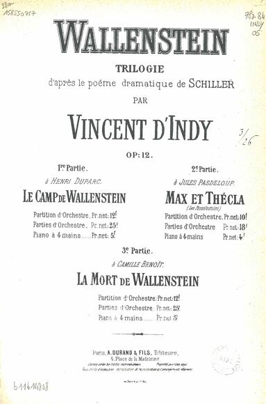 Wallenstein op. 12 (Vincent d'Indy)