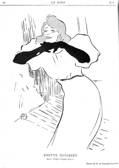 Yvette Guilbert par Toulouse-Lautrec
