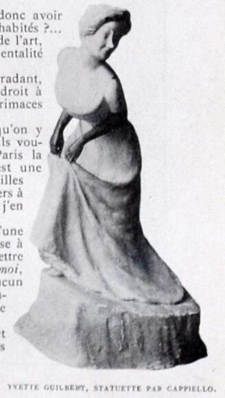 Yvette Guilbert (statuette par Cappiello)