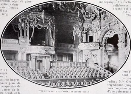 Vue de la salle de l'Opéra de Monte-Carlo
