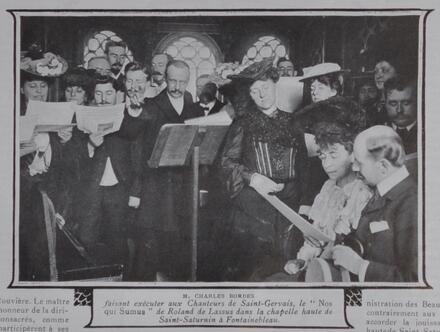 Charles Bordes dirigeant les Chanteurs de Saint-Gervais