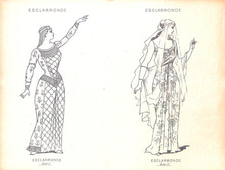 Costumes d'Esclarmonde de Massenet (Esclarmonde)