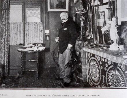 Ernest Reyer dans son salon oriental