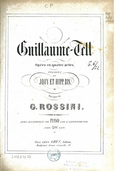 Guillaume Tell (Jouy & Bis / Rossini)
