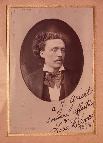 Louis Diémer (portrait dédicacé à Jules Griset)