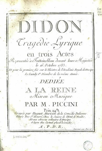 Didon (Marmontel / Piccinni)
