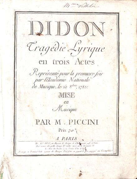 Didon (Marmontel / Piccinni)