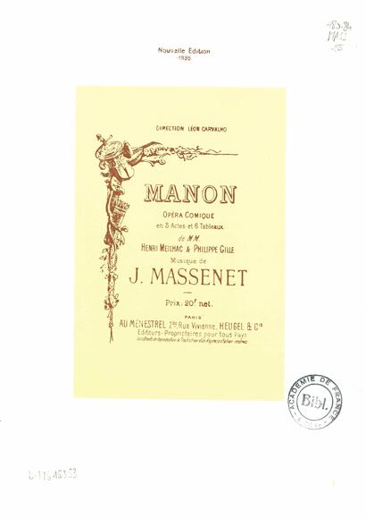 Manon (Gille & Meilhac / Massenet)
