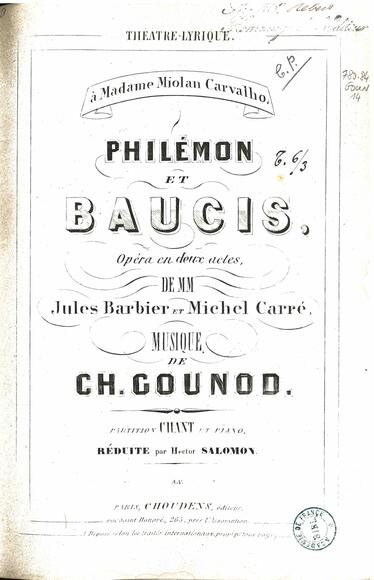 Philémon et Baucis (Barbier & Carré / Gounod)
