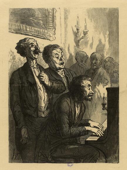 Le Monde illustré, 1862/11/01 [chanteurs de salon par Daumier]