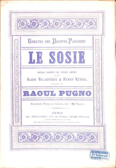 Le Sosie (Valabrègue & Kéroul / Pugno)