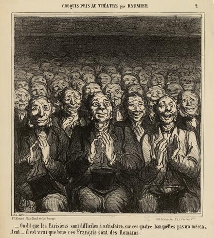 Croquis pris au théâtre : 2 (Daumier)