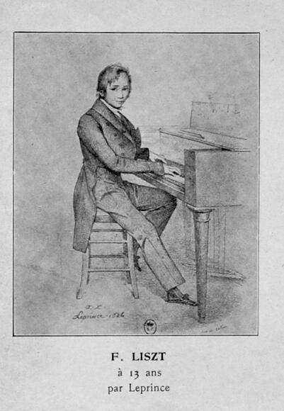 Franz Liszt à 13 ans par Leprince