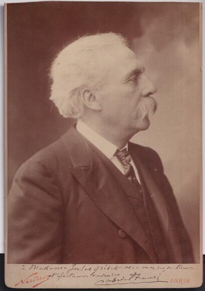 Gabriel Fauré (portrait dédicacé à Marguerite Griset)