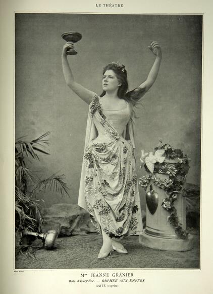 Jeanne Granier en Eurydice (Orphée aux enfers d'Offenbach)