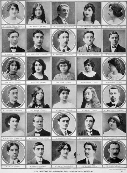 Les lauréats du Conservatoire de Paris (1913)