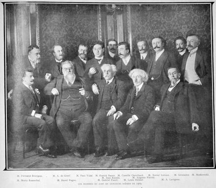 Les membres du jury du concours Diémer de 1909
