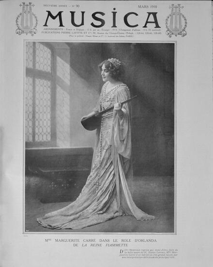 Marguerite Carré en Orlanda (La Reine Fiammette de Leroux)