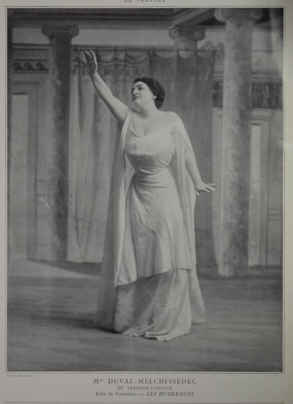Mme Duval-Melchissédec en Valentine (Les Huguenots de Meyerbeer)