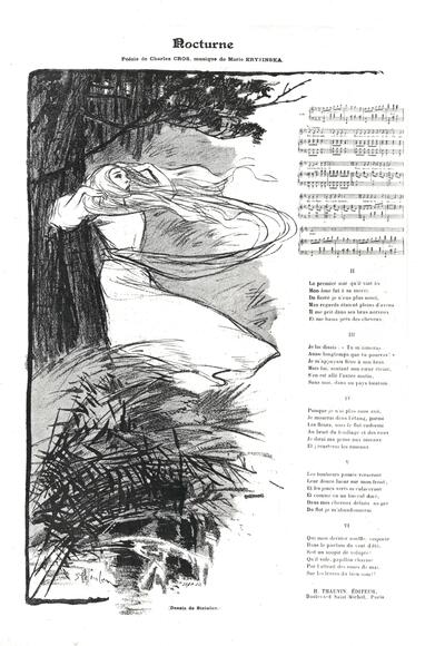Nocturne de Charles Cros et Marie Krysinska (illustration de Steinlen)