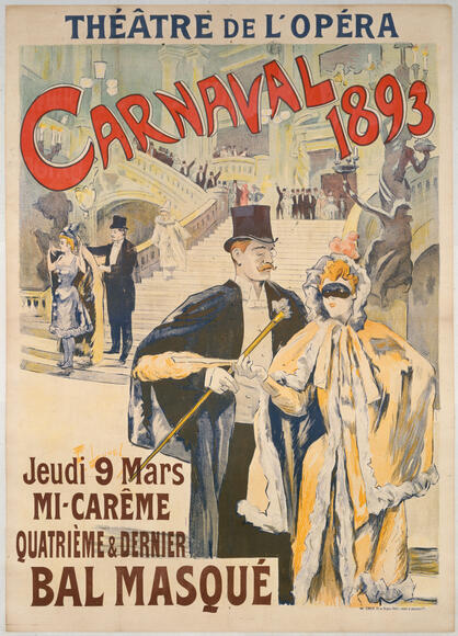 Opéra, Carnaval 1893, 4e bal masqué (affiche de Lunel)