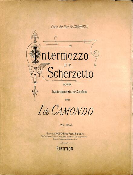 Intermezzo et Scherzetto (Camondo)
