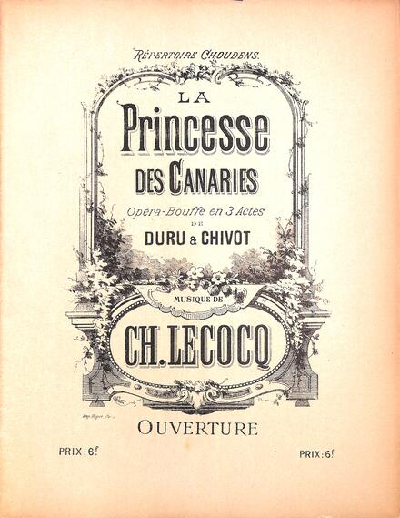 La Princesse des Canaries : ouverture (Lecocq)