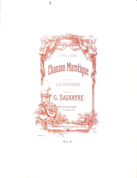 Chanson marotique (Ronchaud / Salvayre)