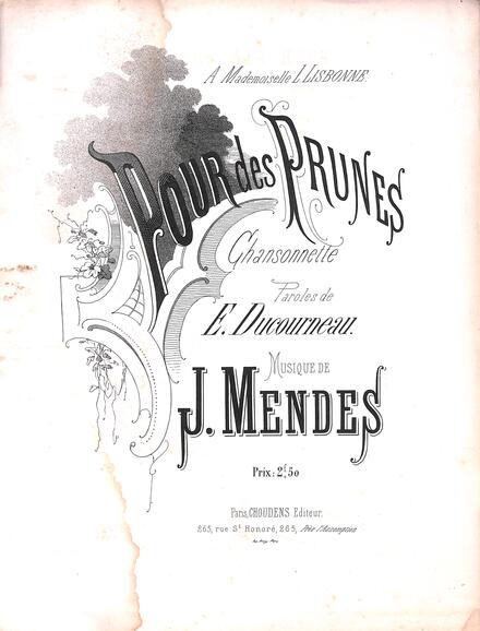 Pour des prunes (Ducourneau / Mendes)