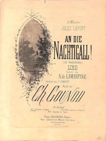 An die Nachtigall ! (Lamartine & Gumbert / Gounod)