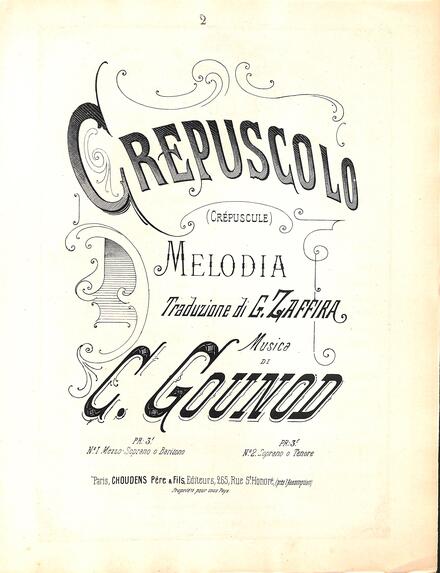 Crepuscolo (Zaffira / Gounod)