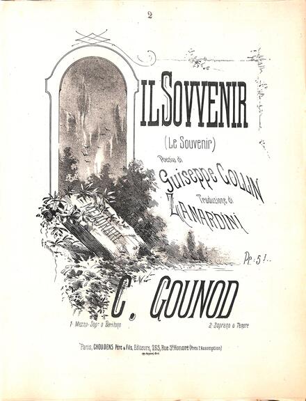 Il Sovvenir (Collin & Zanardini / Gounod)