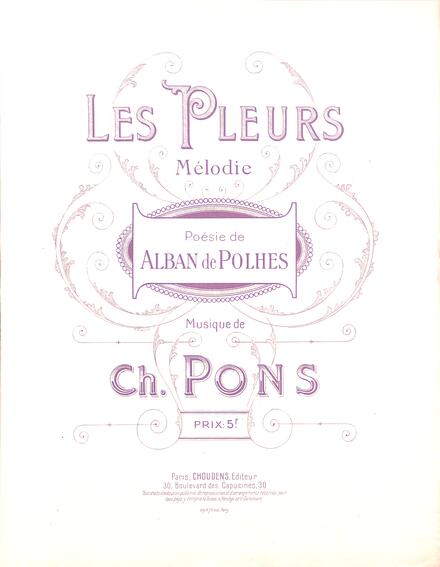 Les Pleurs (Polhès / Pons)