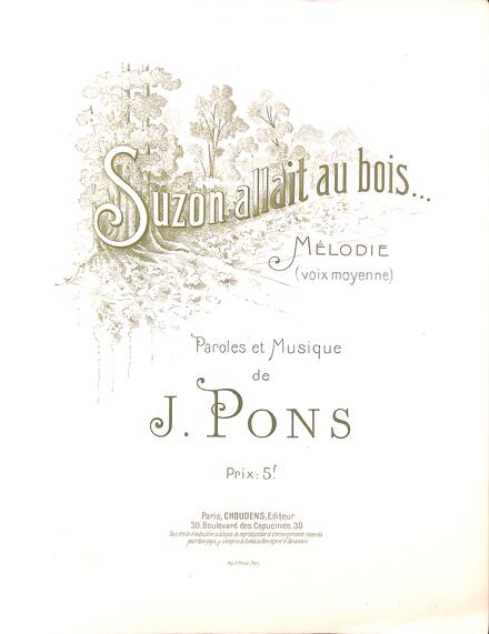 Suzon allait au bois (J. Pons)