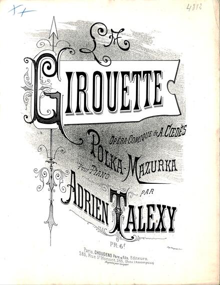 La Girouette, polka-mazurka d'après Coédès (Talexy)