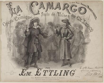 La Camargo, suite de valses d'après Lecocq (Ettling)