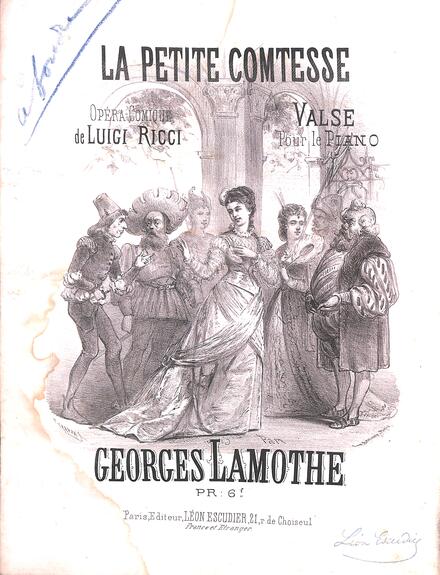 La Petite Comtesse, valse d'après Ricci (Lamothe)