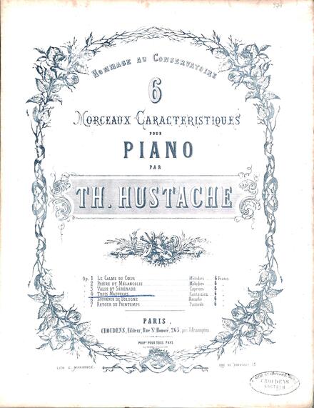 6 Morceaux caractéristiques pour piano (Théodore Hustache)