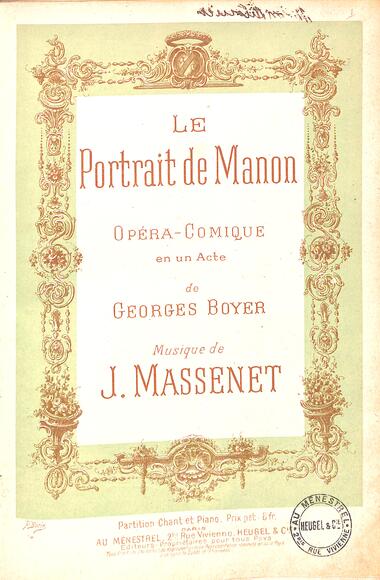 Le Portrait de Manon (Boyer / Massenet)