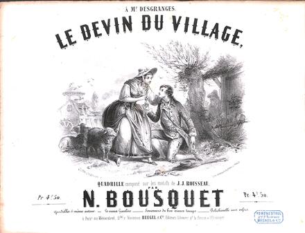 Le Devin du village, quadrille d'après Rousseau (Bousquet)