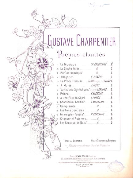 Poëmes chantés (Gustave Charpentier)