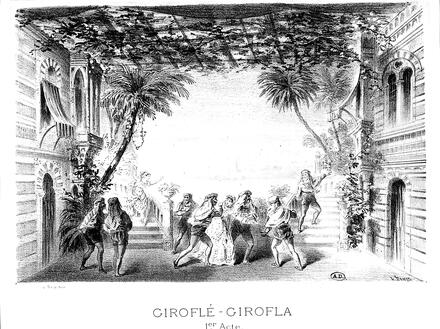 Scène de Giroflé-Girofla (Lecocq) : acte I