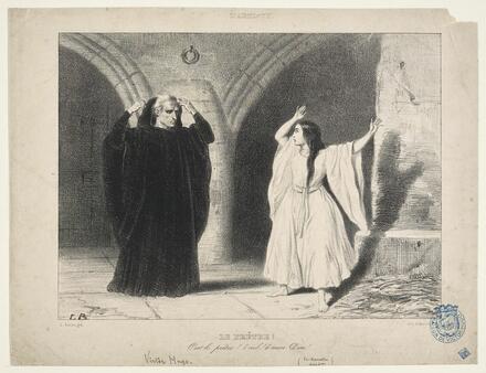 Scène de La Esmeralda (Bertin) : acte IV (le prêtre)