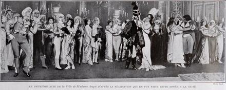 Scène de La Fille de madame Angot à la Gaîté : acte II