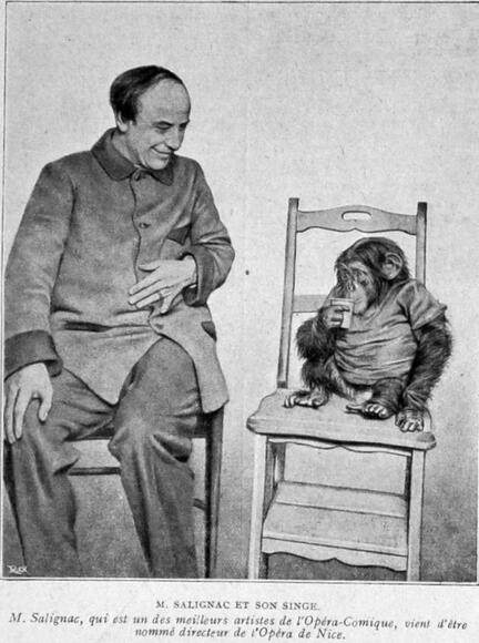 Thomas Salignac et son singe