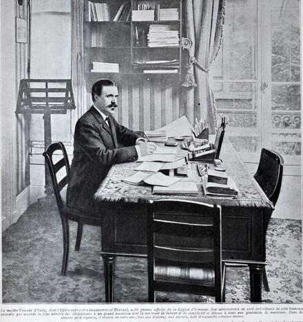 Vincent d'Indy à son bureau