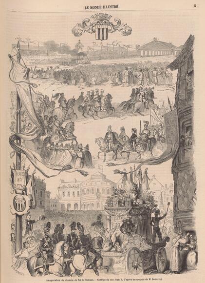 Le Monde illustré, 1857/05/09 [Inauguration du chemin de fer de Rennes]