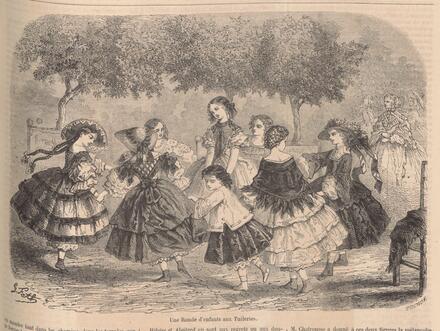 Le Monde illustré, 1857/08/22 [Ronde d’enfants aux Tuileries]